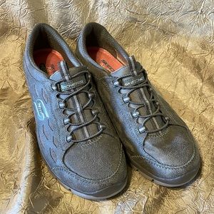 Womens Skechers Air Cooled Slip On Sneakers Size 8.5 Dark Taupe